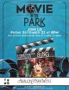 Flyer for September Movie Night at Avalon Park West