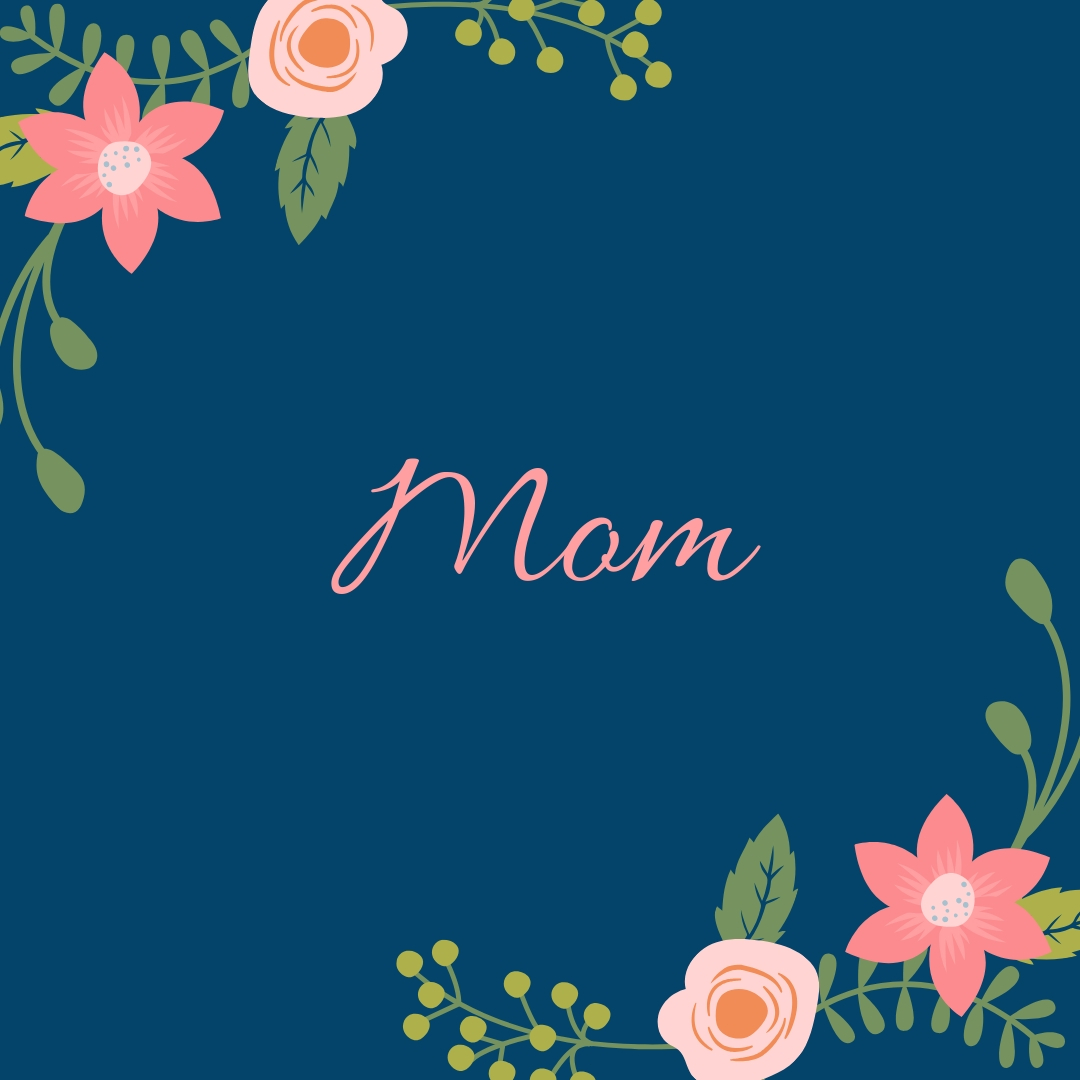 Mom logo with flowers