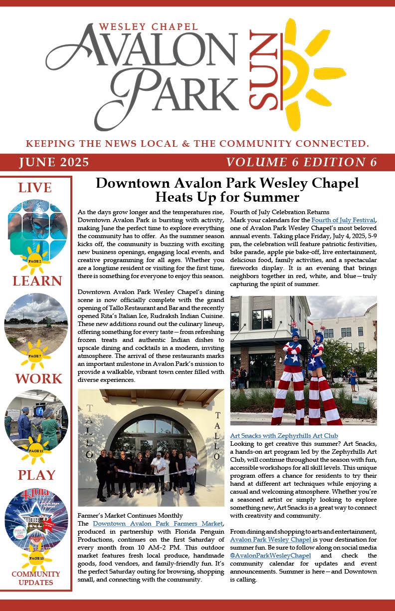 Wesley Chapel June Cover 2